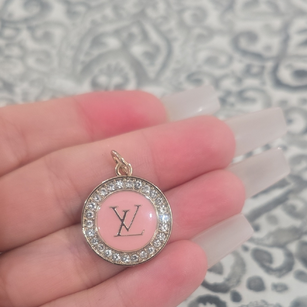 Louis Vuitton Pink and Gold Crystal Necklace
